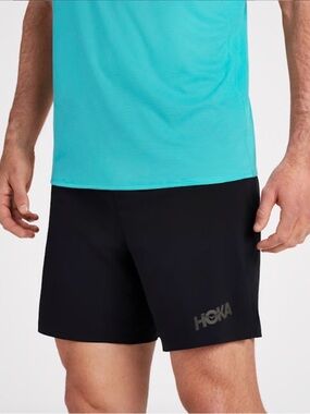 Hoka One One 7” Short Athletic Running Workout Black Size Small